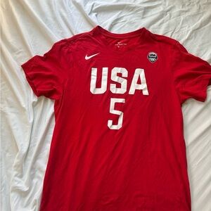 Nike Red USA Number 5 Augustus Women's Jersey